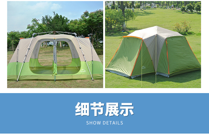 Cheap Goat Tents ZHUOAO 5 8 Person Professional Use Quick Automatic Open Aluminum Poles Tent Double Layer Waterproof Windproof Camping Tent Tents 